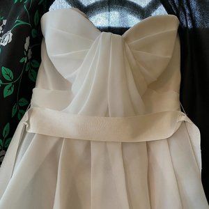 White by Vera Wang Pleated Gazar Wedding Dress